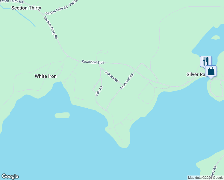 map of restaurants, bars, coffee shops, grocery stores, and more near 13427 Ironwood Road in Ely