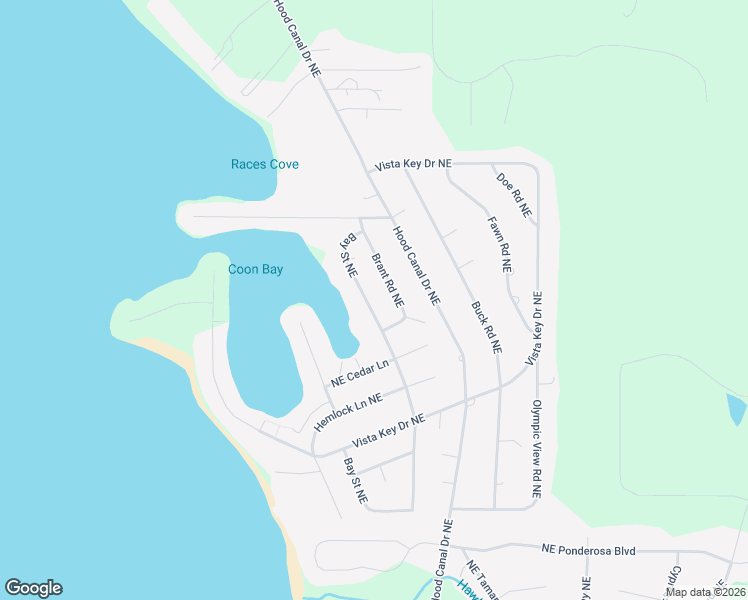 map of restaurants, bars, coffee shops, grocery stores, and more near 37884 Bay Street Northeast in Hansville