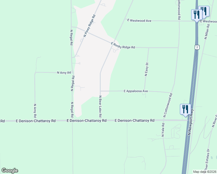 map of restaurants, bars, coffee shops, grocery stores, and more near 27416 North Bear Lake Road in Chattaroy