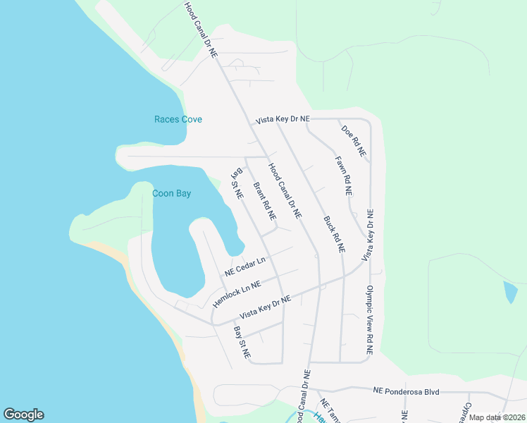 map of restaurants, bars, coffee shops, grocery stores, and more near 37884 Bay Street Northeast in Hansville