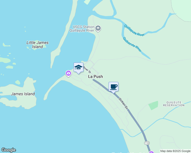 map of restaurants, bars, coffee shops, grocery stores, and more near in La Push