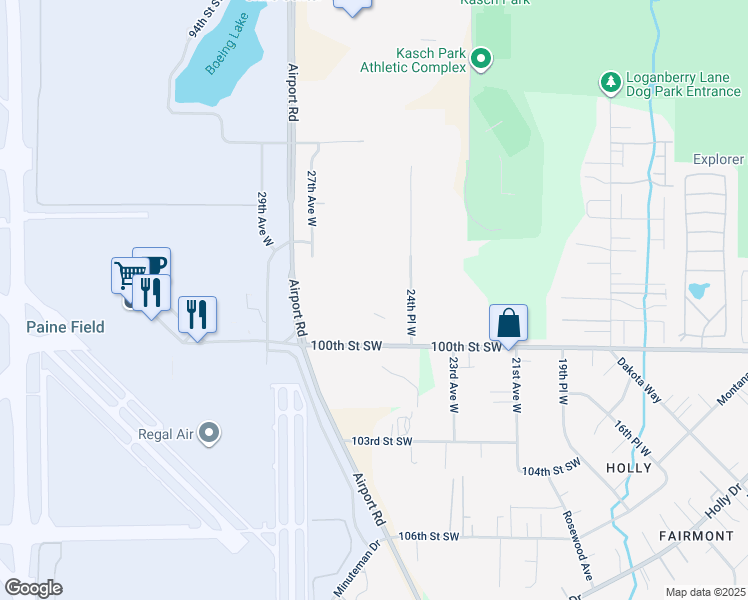 map of restaurants, bars, coffee shops, grocery stores, and more near in Everett