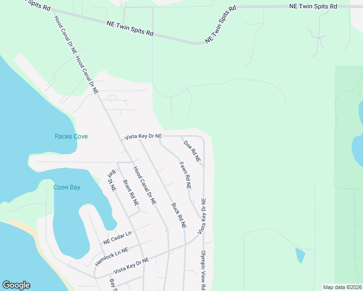 map of restaurants, bars, coffee shops, grocery stores, and more near 38237 Doe Road Northeast in Hansville