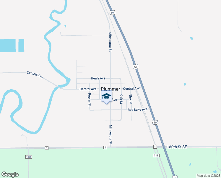 map of restaurants, bars, coffee shops, grocery stores, and more near in Plummer