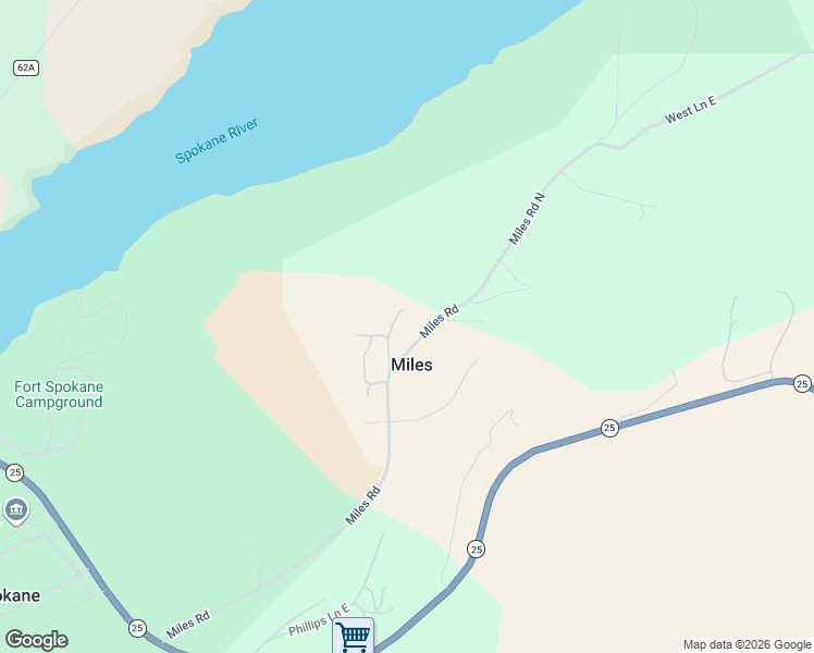 map of restaurants, bars, coffee shops, grocery stores, and more near 44289 Miles Road North in Davenport