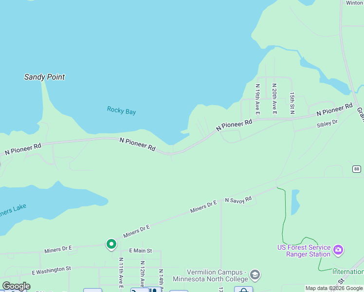 map of restaurants, bars, coffee shops, grocery stores, and more near 1435 North Pioneer Road in Ely