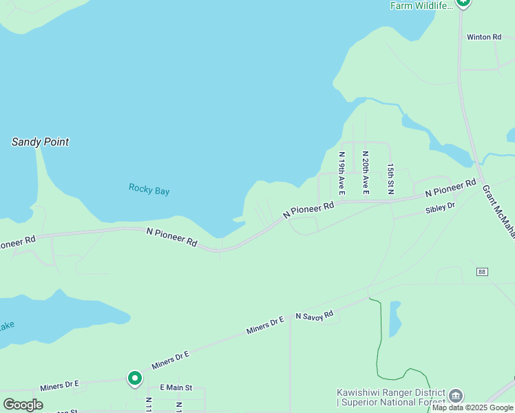 map of restaurants, bars, coffee shops, grocery stores, and more near 1601 North Pioneer Road in Ely