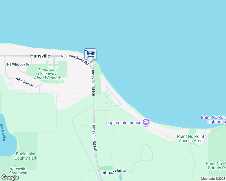 map of restaurants, bars, coffee shops, grocery stores, and more near 7788 Northeast Point No Point Road in Hansville