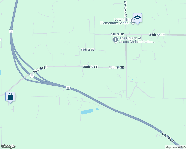 map of restaurants, bars, coffee shops, grocery stores, and more near 12626b 88th Street Southeast in Snohomish