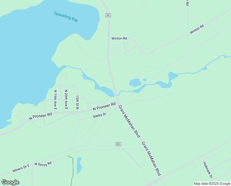 map of restaurants, bars, coffee shops, grocery stores, and more near County Highway 88 in Ely