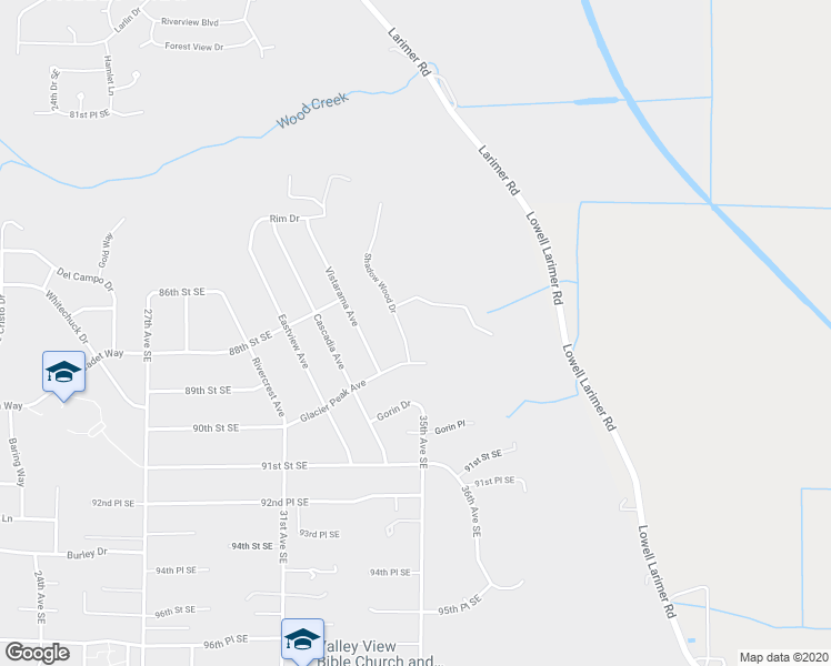 map of restaurants, bars, coffee shops, grocery stores, and more near 8701 Shadow Wood Drive in Everett
