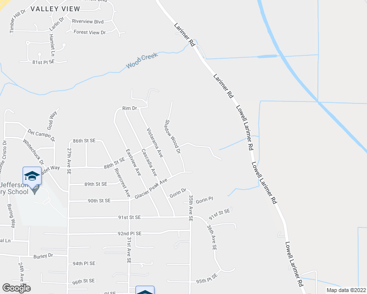 map of restaurants, bars, coffee shops, grocery stores, and more near 8701 Shadow Wood Drive in Everett