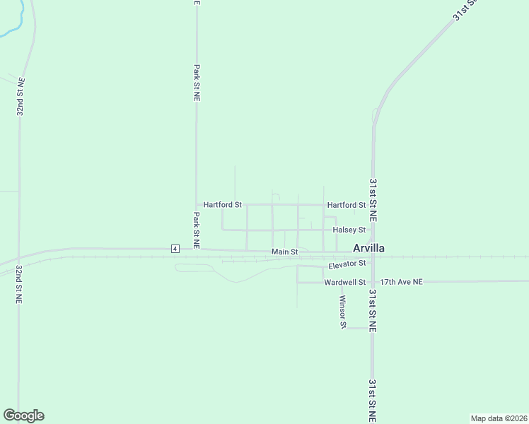 map of restaurants, bars, coffee shops, grocery stores, and more near 405 Hersey Avenue in Arvilla
