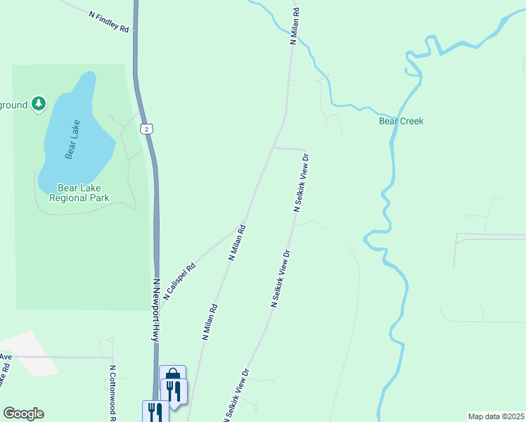 map of restaurants, bars, coffee shops, grocery stores, and more near 29104 North Milan Road in Chattaroy