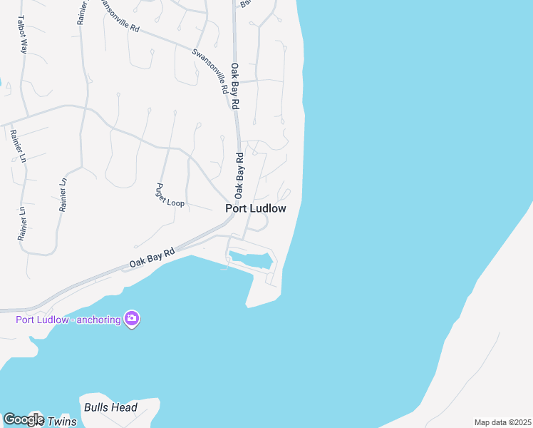map of restaurants, bars, coffee shops, grocery stores, and more near 121 Marina View Drive in Port Ludlow