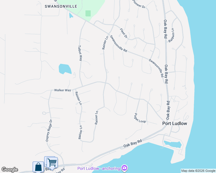 map of restaurants, bars, coffee shops, grocery stores, and more near 330 Rainier Lane in Port Ludlow
