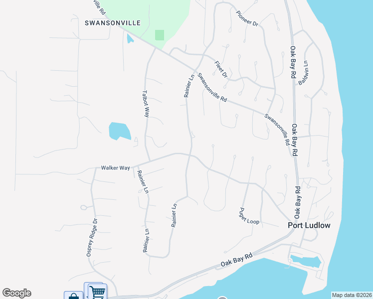 map of restaurants, bars, coffee shops, grocery stores, and more near 330 Rainier Lane in Port Ludlow