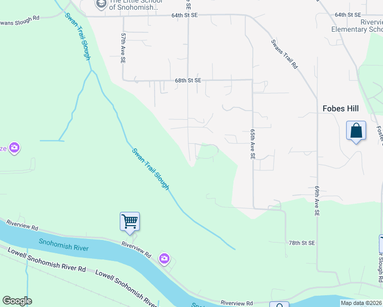 map of restaurants, bars, coffee shops, grocery stores, and more near 7223 61st Avenue Southeast in Snohomish