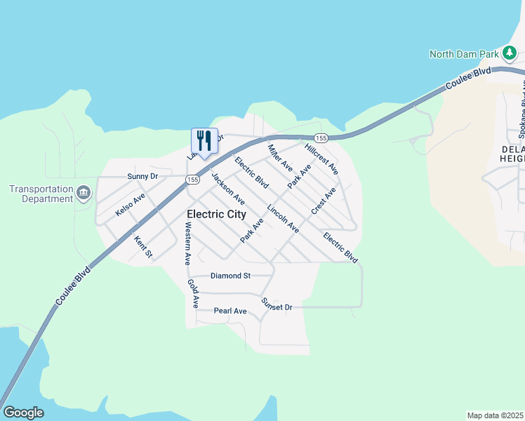 map of restaurants, bars, coffee shops, grocery stores, and more near 103 Park Avenue in Electric City