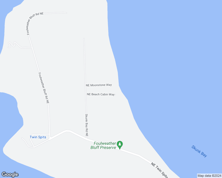 map of restaurants, bars, coffee shops, grocery stores, and more near 3278 Northeast Moonstone Way in Hansville