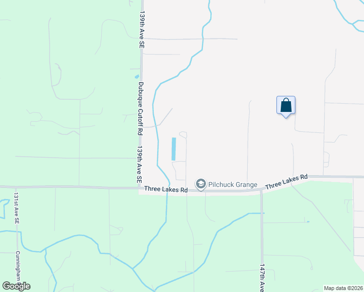 map of restaurants, bars, coffee shops, grocery stores, and more near 14133 Three Lakes Road in Snohomish