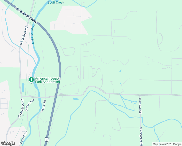 map of restaurants, bars, coffee shops, grocery stores, and more near 12503 Three Lakes Road in Snohomish