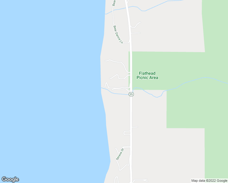 map of restaurants, bars, coffee shops, grocery stores, and more near 19639 Montana 35 in Bigfork