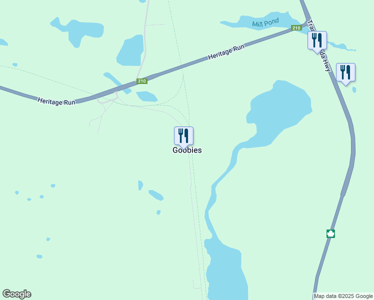 map of restaurants, bars, coffee shops, grocery stores, and more near in Goobies