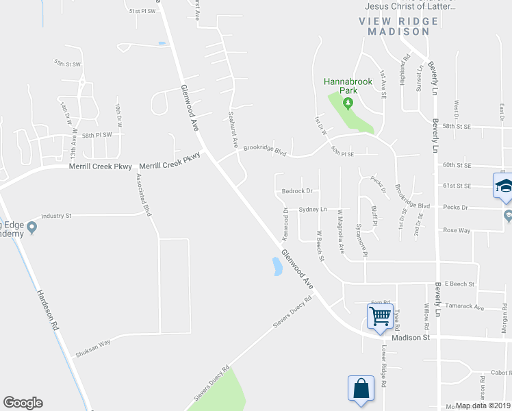 map of restaurants, bars, coffee shops, grocery stores, and more near 6129 Glenwood Avenue in Everett