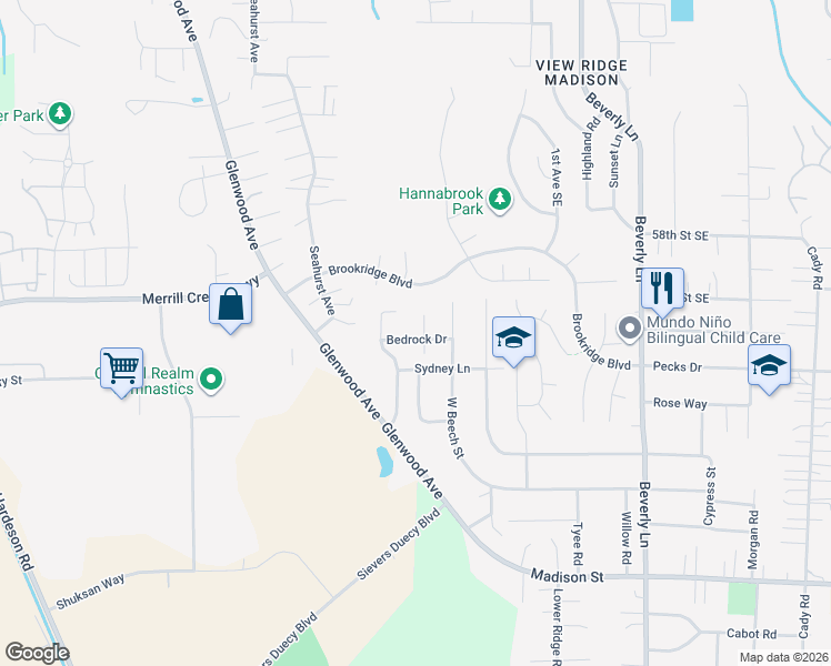 map of restaurants, bars, coffee shops, grocery stores, and more near 6005 Kenwood Drive in Everett