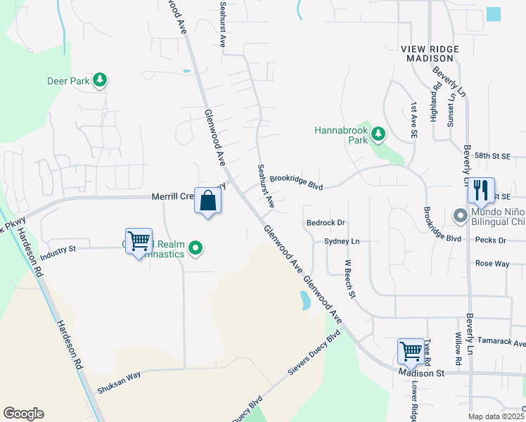 map of restaurants, bars, coffee shops, grocery stores, and more near 6026 Seahurst Avenue in Everett
