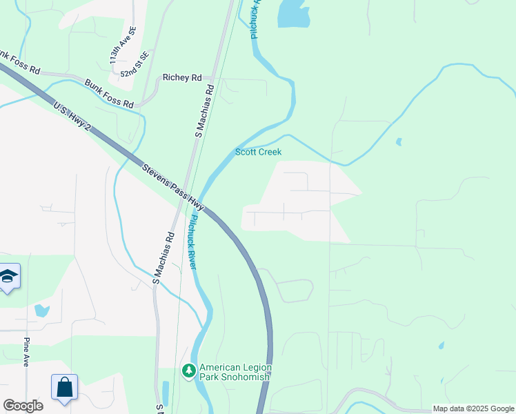map of restaurants, bars, coffee shops, grocery stores, and more near 12012 58th Place Southeast in Snohomish