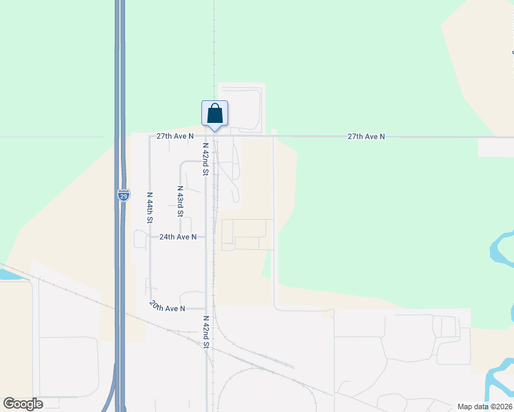 map of restaurants, bars, coffee shops, grocery stores, and more near 4115 27th Avenue North in Grand Forks