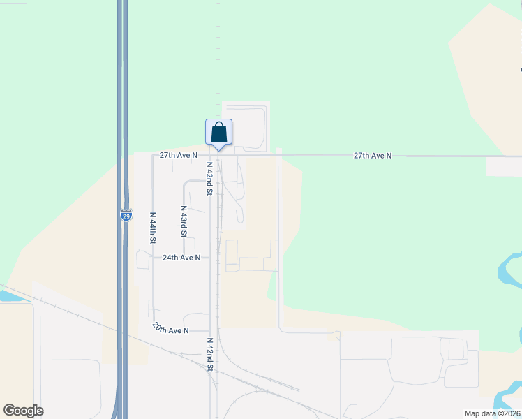 map of restaurants, bars, coffee shops, grocery stores, and more near 4115 27th Avenue North in Grand Forks