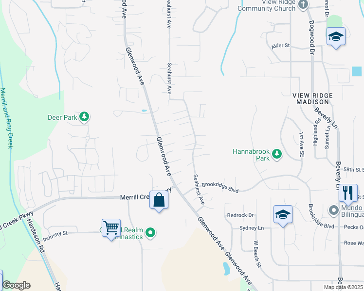 map of restaurants, bars, coffee shops, grocery stores, and more near 729 55th Street Southwest in Everett