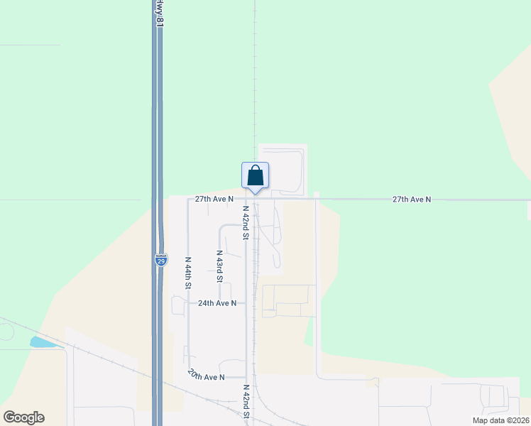 map of restaurants, bars, coffee shops, grocery stores, and more near 4115 27th Avenue North in Grand Forks