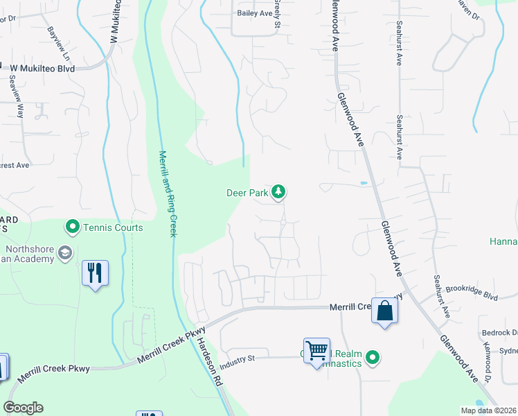 map of restaurants, bars, coffee shops, grocery stores, and more near 1324 55th Street Southwest in Everett
