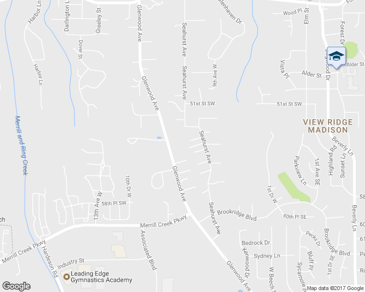 map of restaurants, bars, coffee shops, grocery stores, and more near 5200 Seahurst Avenue in Everett