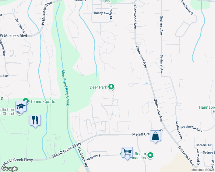 map of restaurants, bars, coffee shops, grocery stores, and more near 5410 13th Avenue West in Everett