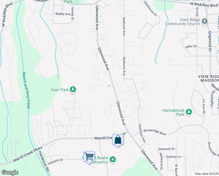 map of restaurants, bars, coffee shops, grocery stores, and more near 5213 Glenwood Avenue in Everett