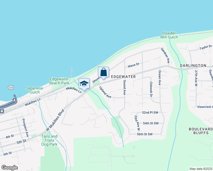 map of restaurants, bars, coffee shops, grocery stores, and more near in Everett