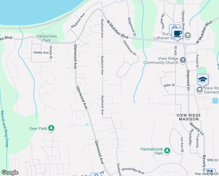 map of restaurants, bars, coffee shops, grocery stores, and more near 5002 10th Place West in Everett