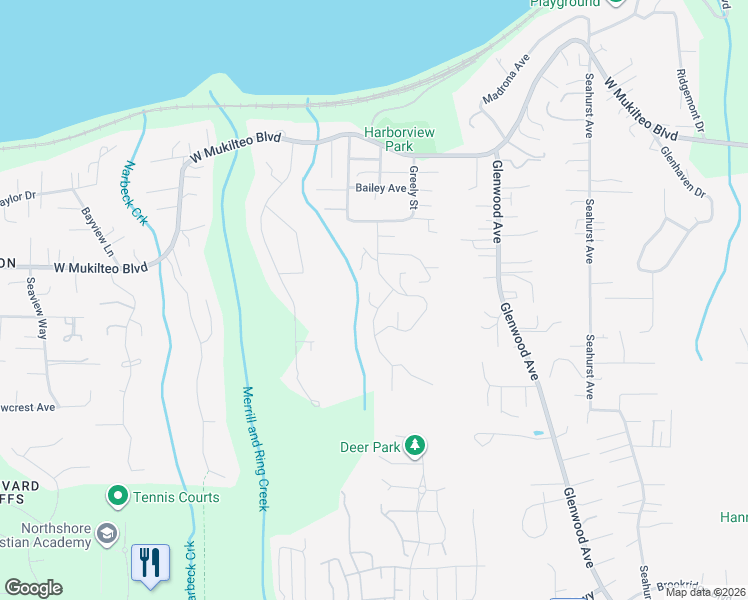 map of restaurants, bars, coffee shops, grocery stores, and more near 4914 Dover Street in Everett