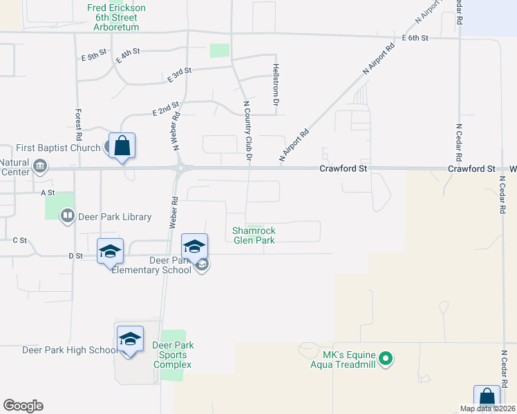 map of restaurants, bars, coffee shops, grocery stores, and more near 1809 West Deer Park-Milan Road in Deer Park