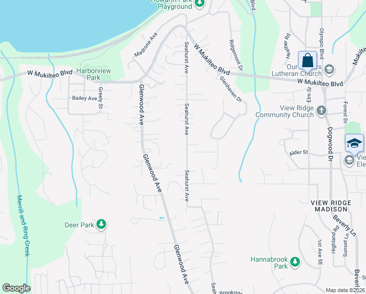 map of restaurants, bars, coffee shops, grocery stores, and more near 4830 Seahurst Avenue in Everett