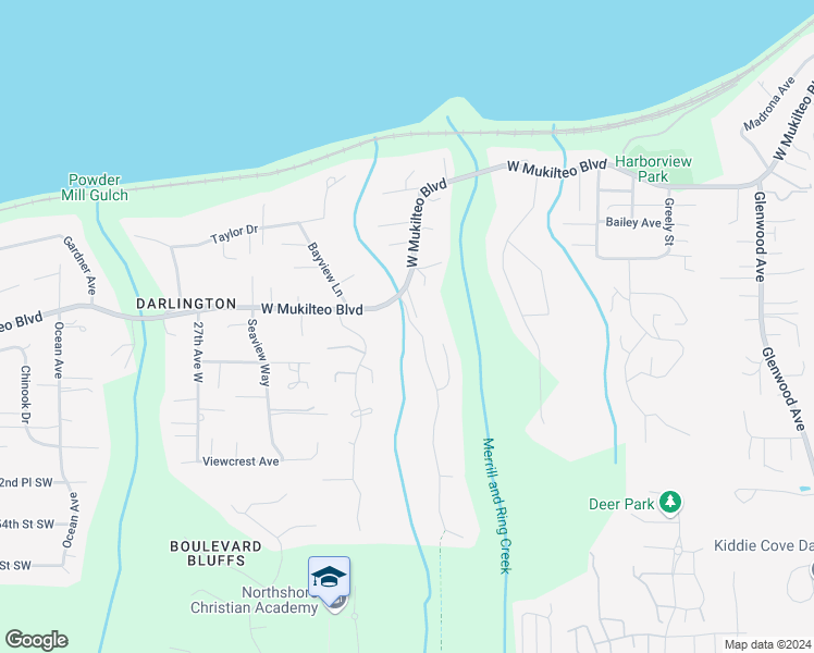 map of restaurants, bars, coffee shops, grocery stores, and more near 4930 Narbeck Avenue in Everett