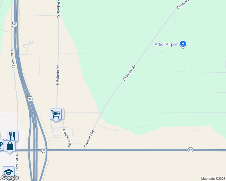 map of restaurants, bars, coffee shops, grocery stores, and more near 8139 E Howard Rd in Athol