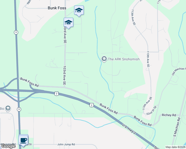 map of restaurants, bars, coffee shops, grocery stores, and more near 10621 46th Place Southeast in Lake Stevens