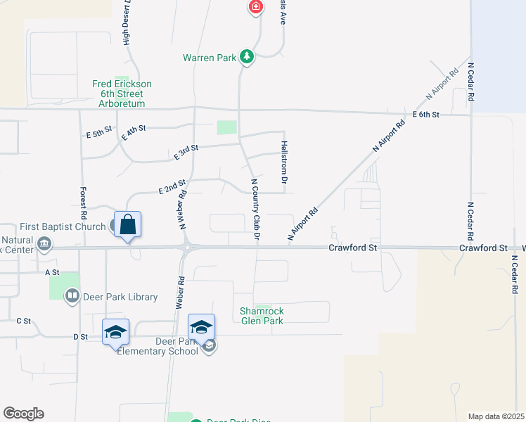 map of restaurants, bars, coffee shops, grocery stores, and more near 1712 East 2nd Street in Deer Park