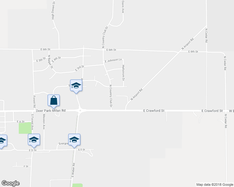 map of restaurants, bars, coffee shops, grocery stores, and more near 1712 East 2nd Street in Deer Park